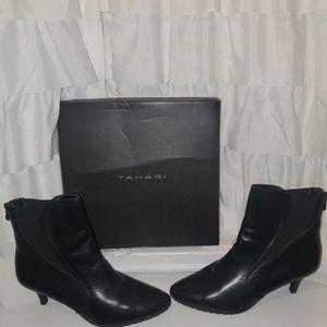 Tahari kitten heel ankle bootie